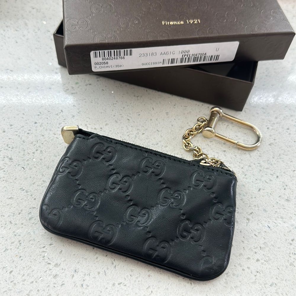 authentic Gucci wallet on keychain